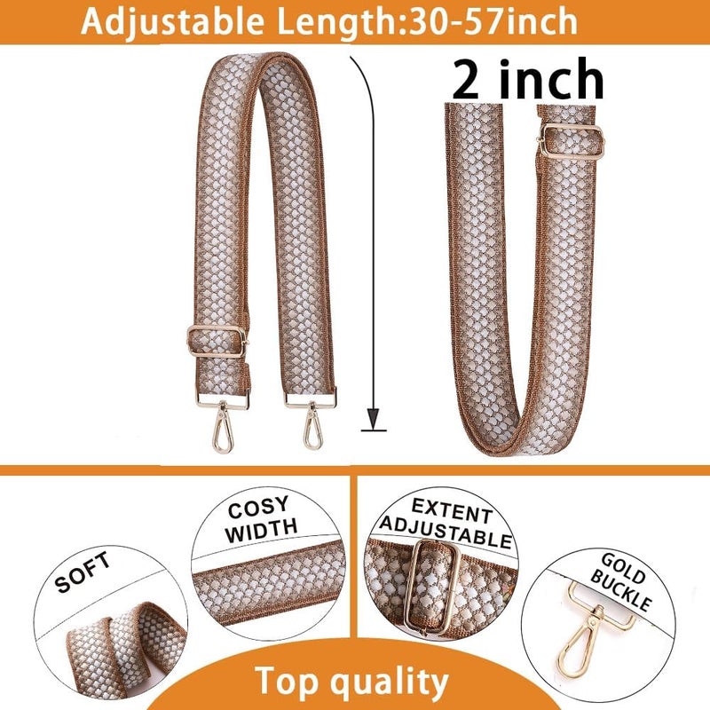 S-Jacorry Purse Strap Replacement Crossbody Wide Shoulder Strap Adjustable Canvas Straps Handbag Strap Replacement Belts - Image 4